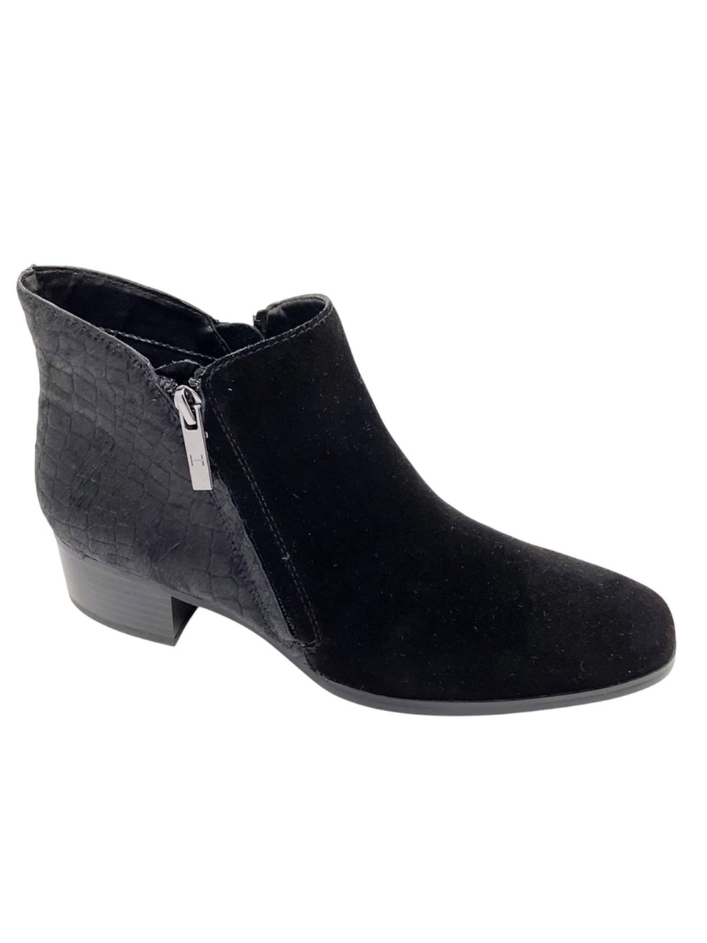 🆕{H By Halston} Lana Leather Calf Hair Black Booties